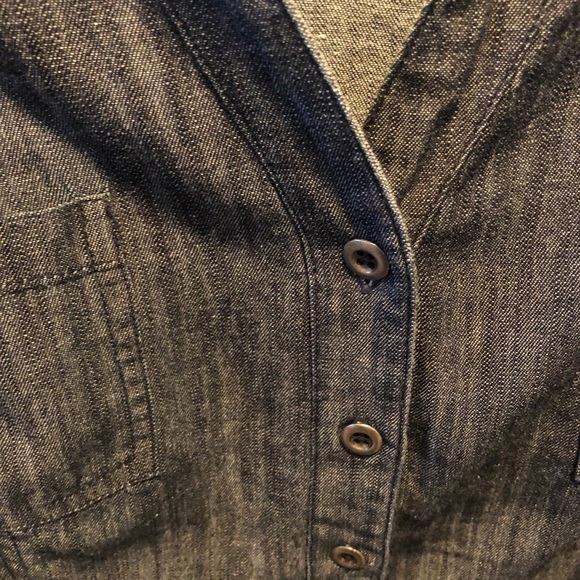 Chambray, sleeveless shirt dress, Sz 15 - Picture 3 of 6